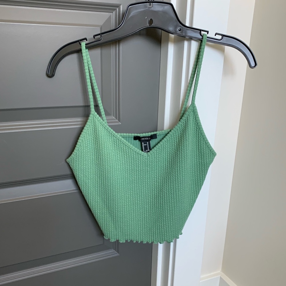 Green Tank Top / Crop Top